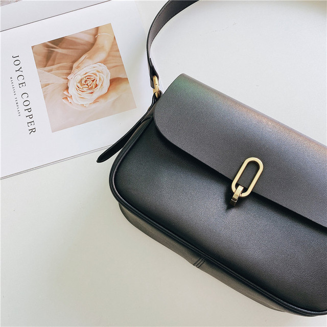 Torebka damska Circle Buckle Small Square Bag - nowa moda europejsko-amerykańska, wersja koreańska, kolor czerwony - Wianko - 22