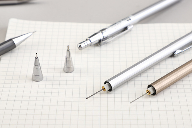 Metal ołówek mechaniczny 0.5mm/0.7mm - napełnianie ołówkiem - pisanie piśmienne - uczeń - biuro - szkolne - Wianko - 5