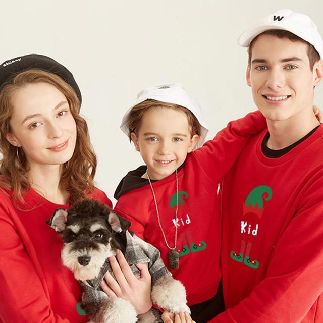 Rodzinne swetry świąteczne dla rodziców i dzieci - dzianinowe dopasowanie chłopcy i dziewczyny, z kapturem dla mamy i mniejszego dziecka - Wianko - 23
