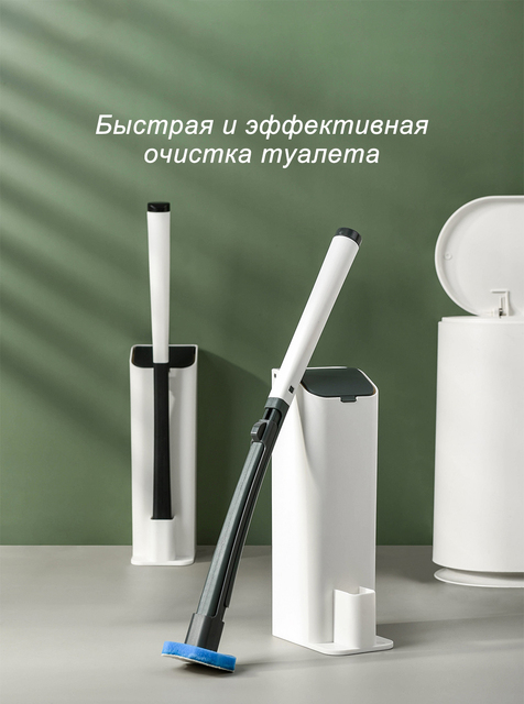 Jednorazowa szczotka do wc, długa rączka, wymienna, Closestool WC Cleaner Tools - Wianko - 4