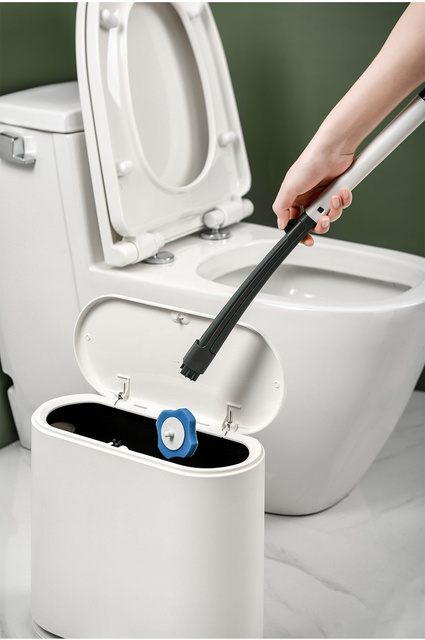 Jednorazowa szczotka do wc, długa rączka, wymienna, Closestool WC Cleaner Tools - Wianko - 9
