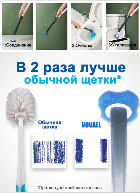 Jednorazowa szczotka do wc, długa rączka, wymienna, Closestool WC Cleaner Tools - Wianko - 13