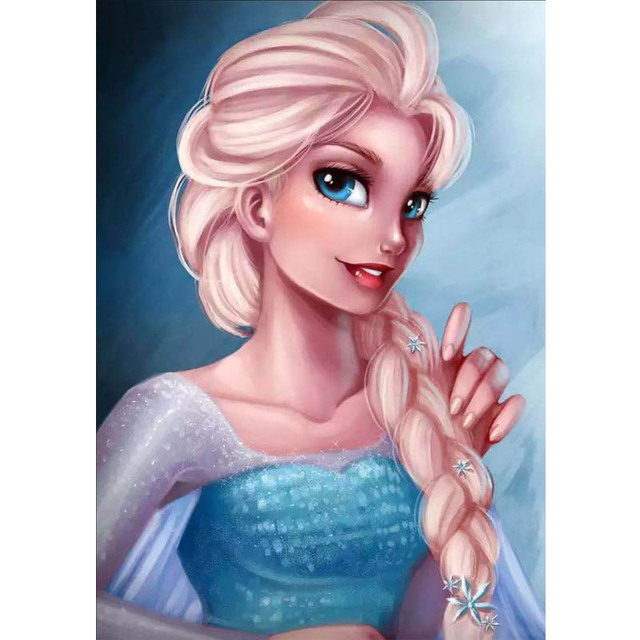 5D DIY Diamentowy Obraz Księżniczka Elsa do Malowania - Dekoracja Pokoju Dziecięcego - Wianko - 14