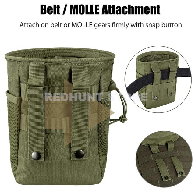 Military Utility Belt Fanny Pack - Woreczek na amunicję z regulowanym Tactical Molle sznurkiem i D-klamrą - Wianko - 9