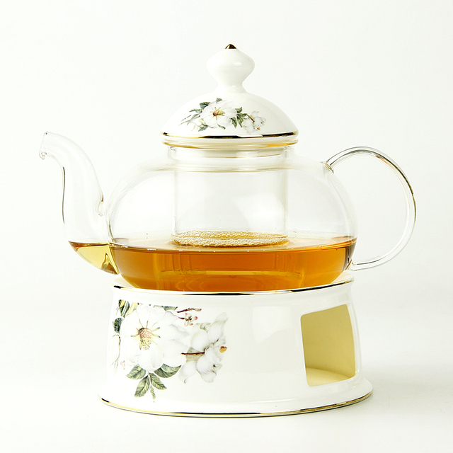 Dzbanek szklany z zaparzaczem do herbaty, ceramiczne naczynie do podgrzewania, żaroodporny czajnik Teaset - Wianko - 7