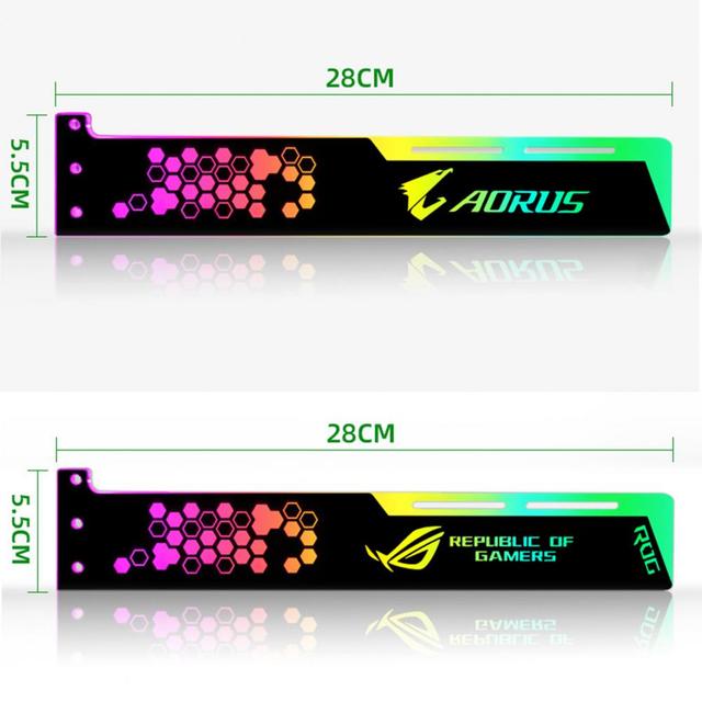 Uniwersalny uchwyt karty graficznej 2021 z 12 diodami LED RGB (Luminous) - wsparcie GPU, kompatybilny z komputerem - Wianko - 13