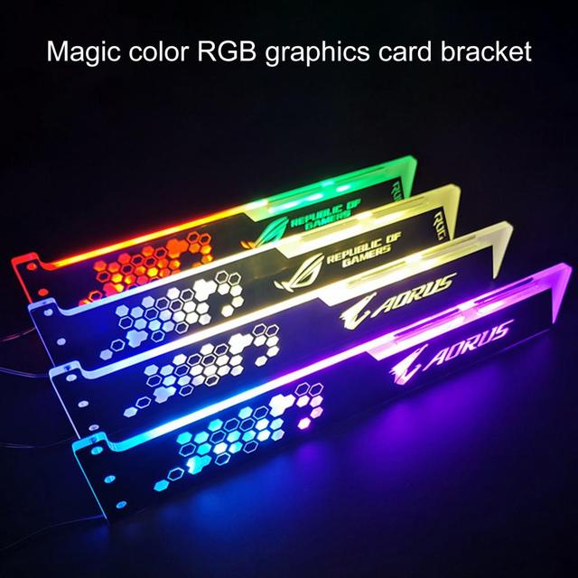 Uniwersalny uchwyt karty graficznej 2021 z 12 diodami LED RGB (Luminous) - wsparcie GPU, kompatybilny z komputerem - Wianko - 1