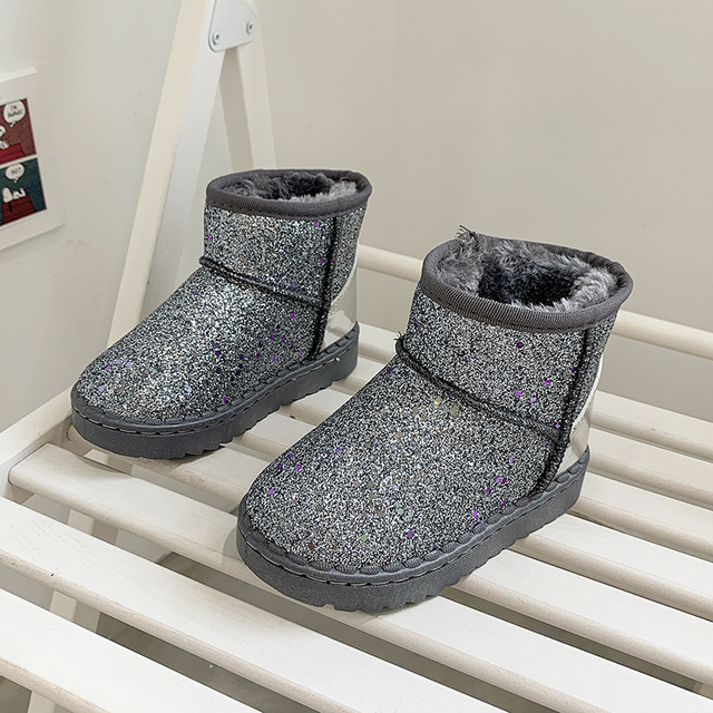 Dziecięce buty zimowe grube pluszowe z gumowymi podeszwami antypoślizgowymi dla chłopców i dziewcząt - Wianko - 27
