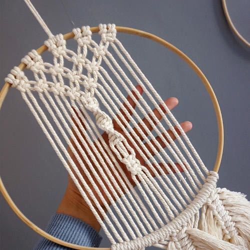 10 metrów liny makrama ze skręconego sznurka bawełnianego do ręcznie robionych naturalnych beżowych dekoracji - DIY Craft Knitting - Wianko - 3