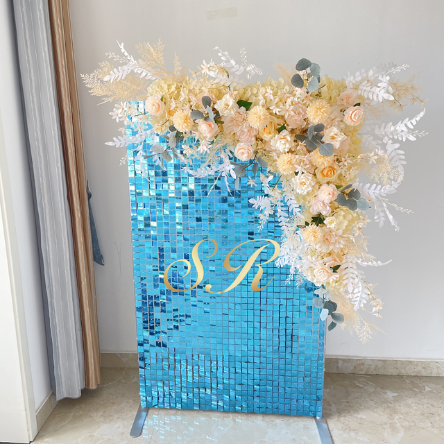 Panel dekoracyjny DIY 1x1ft - lustrzane odbicie w niebieskim jeziorze na letnie przyjęcia - Wianko - 4