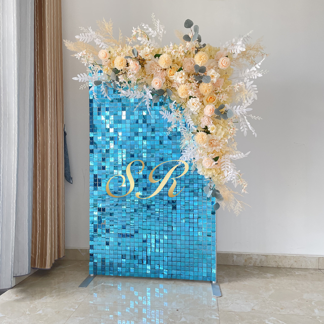 Panel dekoracyjny DIY 1x1ft - lustrzane odbicie w niebieskim jeziorze na letnie przyjęcia - Wianko - 3