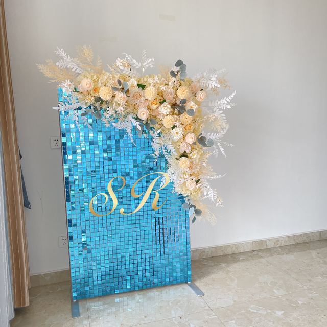 Panel dekoracyjny DIY 1x1ft - lustrzane odbicie w niebieskim jeziorze na letnie przyjęcia - Wianko - 2
