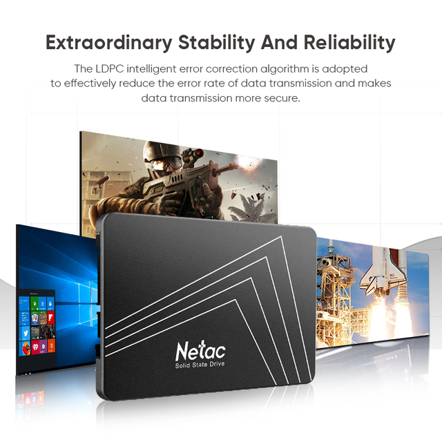 Dysk twardy SSD Netac 2.5 SATA3 o pojemności 120GB, 128GB, 240GB, 256GB, 480GB, 512GB i 1TB - wewnętrzny półprzewodnikowy dla laptopa i komputera Desktop - Wianko - 5