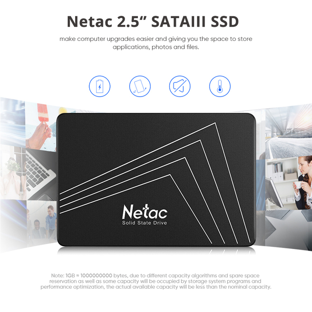 Dysk twardy SSD Netac 2.5 SATA3 o pojemności 120GB, 128GB, 240GB, 256GB, 480GB, 512GB i 1TB - wewnętrzny półprzewodnikowy dla laptopa i komputera Desktop - Wianko - 1