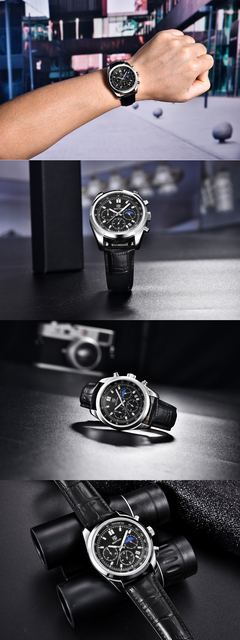 Nowy zegarek męski BENYAR Business Casual 50M wodoodporny ze stali nierdzewnej - chronograf, Relogio Masculino - Wianko - 3