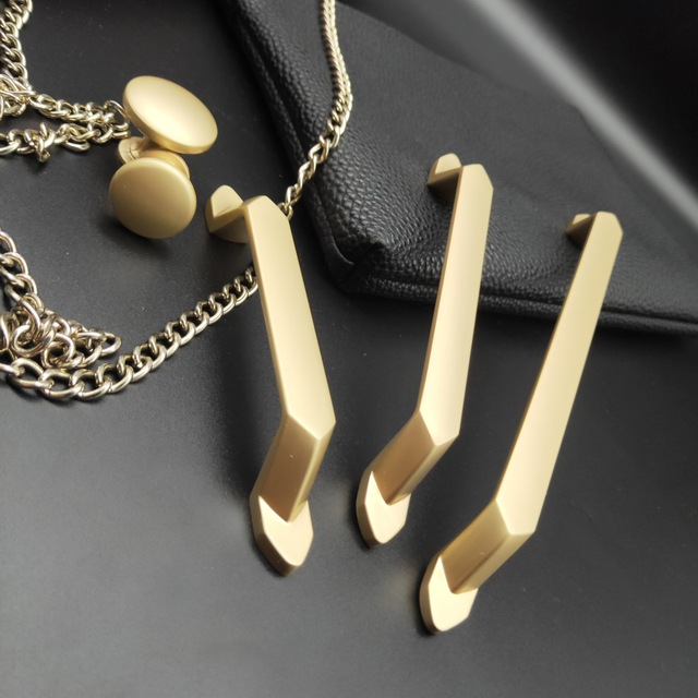 Uchwyty szafek matowe złoto, nowoczesny prosty styl, solidne wykonanie ze stopu cynku - Wianko - 18