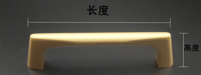 Uchwyty szafek matowe złoto, nowoczesny prosty styl, solidne wykonanie ze stopu cynku - Wianko - 12