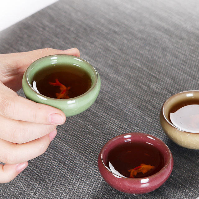 Kreatywny zestaw podróżny do herbaty kung fu - Ceramiczny czajniczek Gaiwan & kubki na herbatę Ice Crack - Chińska herbata - Wianko - 11