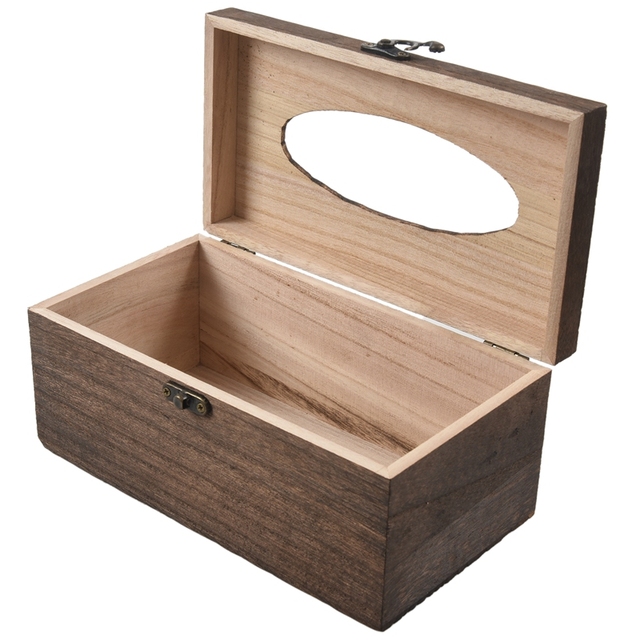 Drewniane Retro pudełko na chusteczki - elegancki podstawek na papierowe serwetki do samochodu i domu - Wianko - 8