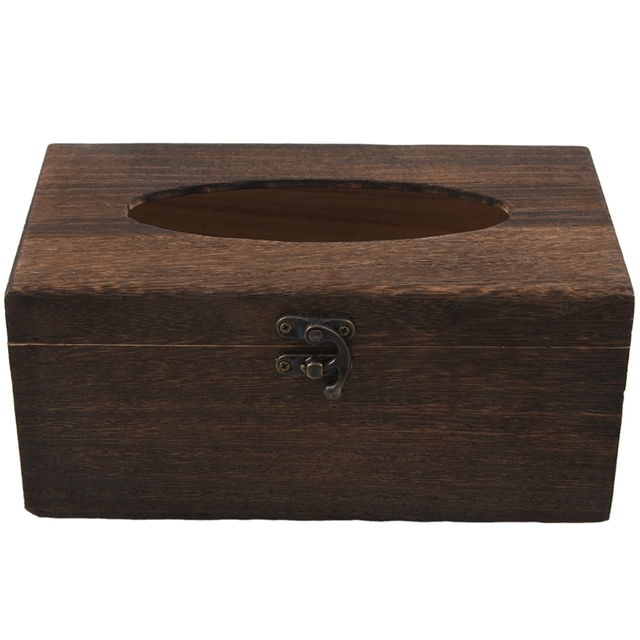 Drewniane Retro pudełko na chusteczki - elegancki podstawek na papierowe serwetki do samochodu i domu - Wianko - 6