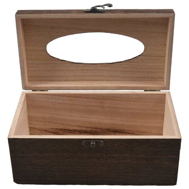 Drewniane Retro pudełko na chusteczki - elegancki podstawek na papierowe serwetki do samochodu i domu - Wianko - 9