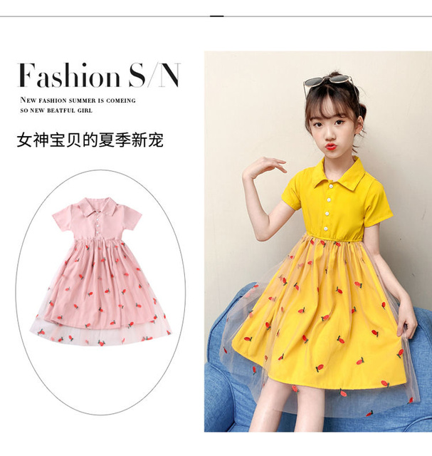 Letnia sukienka dla dziewczynek - koreańska moda z truskawkowym wzorem - Wianko - 16