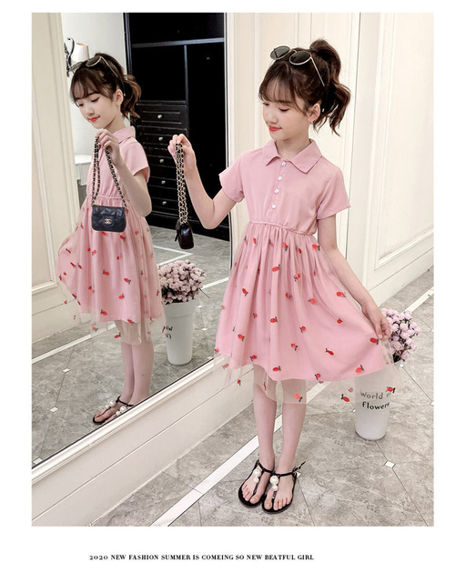 Letnia sukienka dla dziewczynek - koreańska moda z truskawkowym wzorem - Wianko - 22