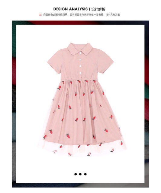 Letnia sukienka dla dziewczynek - koreańska moda z truskawkowym wzorem - Wianko - 2