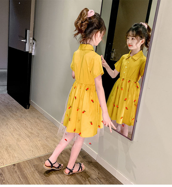 Letnia sukienka dla dziewczynek - koreańska moda z truskawkowym wzorem - Wianko - 12
