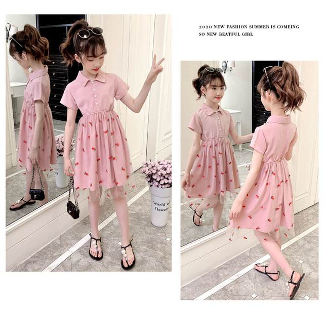 Letnia sukienka dla dziewczynek - koreańska moda z truskawkowym wzorem - Wianko - 20