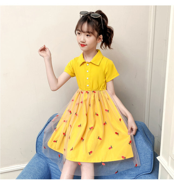 Letnia sukienka dla dziewczynek - koreańska moda z truskawkowym wzorem - Wianko - 24