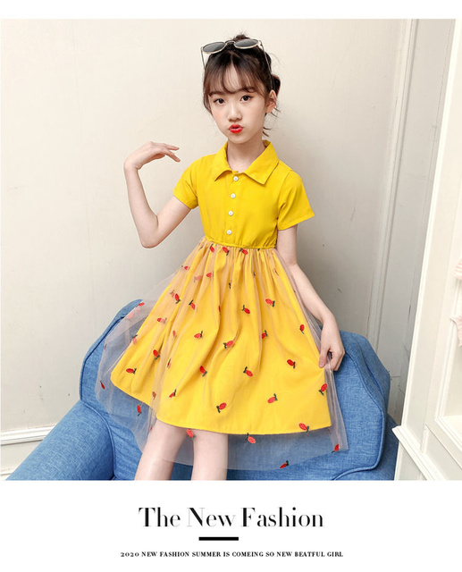 Letnia sukienka dla dziewczynek - koreańska moda z truskawkowym wzorem - Wianko - 23