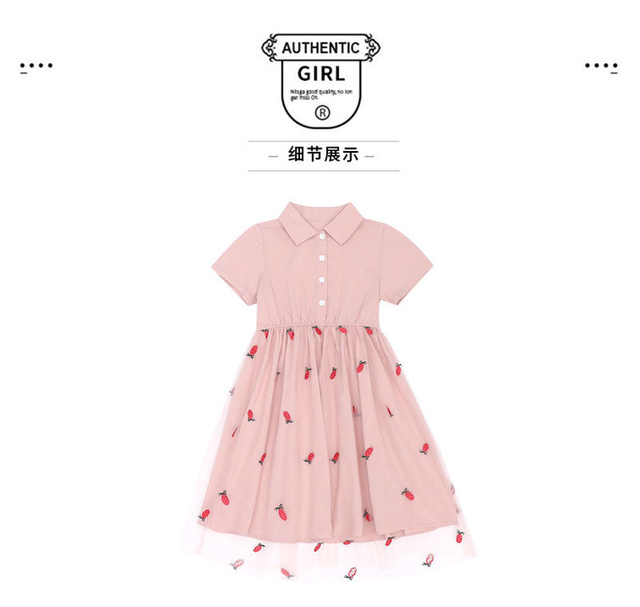 Letnia sukienka dla dziewczynek - koreańska moda z truskawkowym wzorem - Wianko - 14