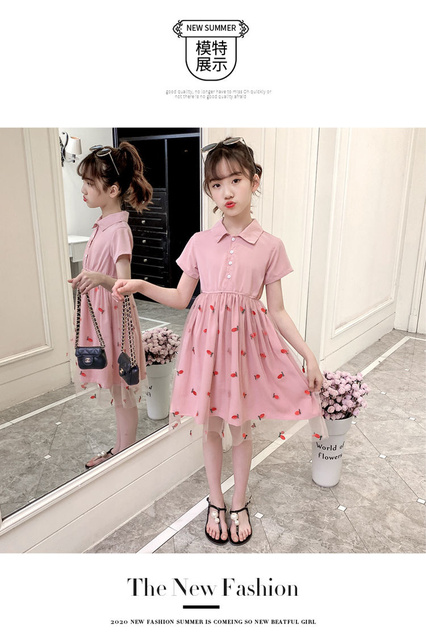 Letnia sukienka dla dziewczynek - koreańska moda z truskawkowym wzorem - Wianko - 18