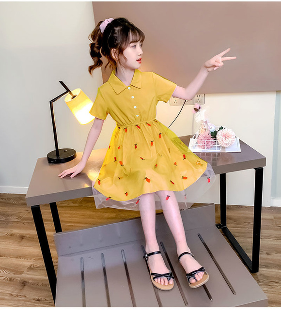 Letnia sukienka dla dziewczynek - koreańska moda z truskawkowym wzorem - Wianko - 13