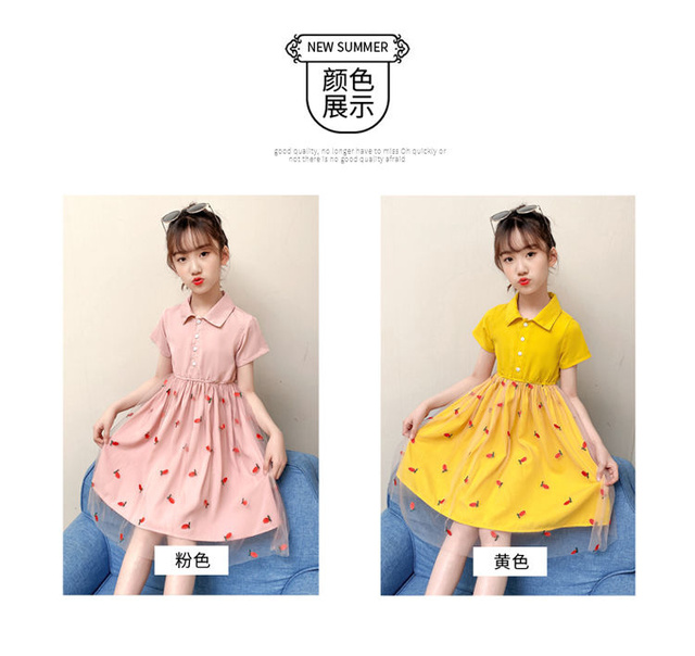 Letnia sukienka dla dziewczynek - koreańska moda z truskawkowym wzorem - Wianko - 17