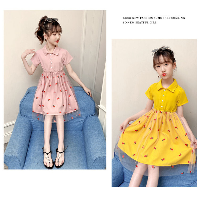Letnia sukienka dla dziewczynek - koreańska moda z truskawkowym wzorem - Wianko - 25