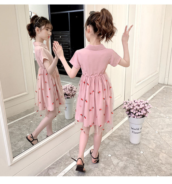 Letnia sukienka dla dziewczynek - koreańska moda z truskawkowym wzorem - Wianko - 19
