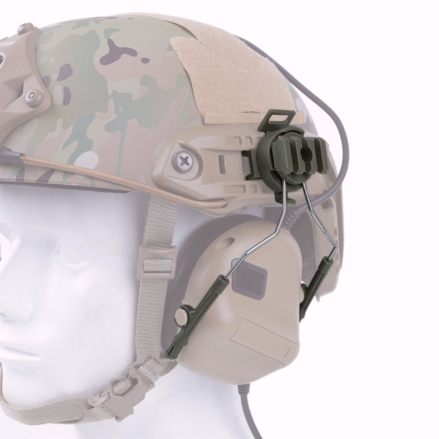 Hełm taktyczny Peltor z adapterem na szybki Ops Core kask, szeroki zestaw słuchawkowy, montaż na szynie Airsoft Paintball, 4 kolory - Wianko - 1