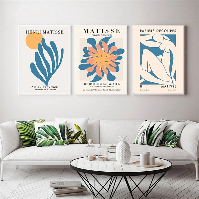 Naga dziewczyna w niebieskich liniach - mugshot Matisse na płótnie - plakaty i wydruki do salonu - Wianko - 2