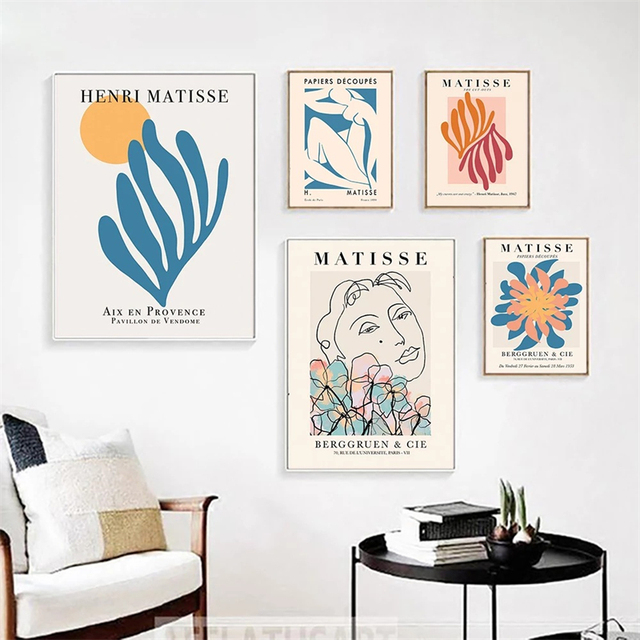 Naga dziewczyna w niebieskich liniach - mugshot Matisse na płótnie - plakaty i wydruki do salonu - Wianko - 3