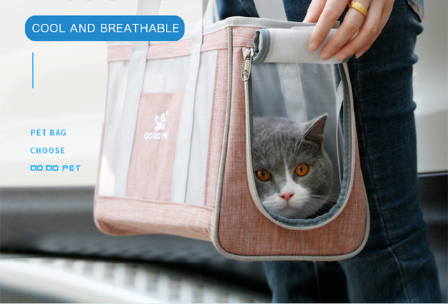 Torebka przewoźna dla kota z uchwytem, zapewniająca oddychanie, do noszenia na jedno ramię - Wianko - 11