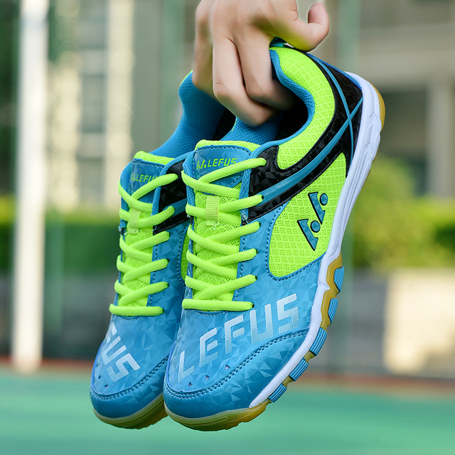 Buty sportowe do tenisa stołowego 2021 dla mężczyzn i kobiet w kolorze biało-niebieskim, lekkie, z siatkowym materiałem na treningi i zawody - Wianko - 11