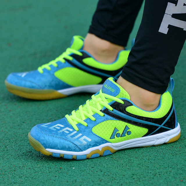 Buty sportowe do tenisa stołowego 2021 dla mężczyzn i kobiet w kolorze biało-niebieskim, lekkie, z siatkowym materiałem na treningi i zawody - Wianko - 17