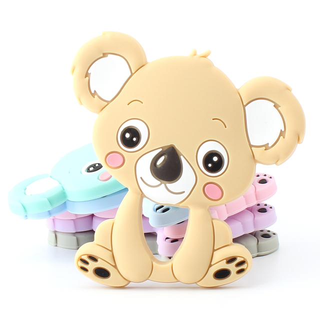 Zestaw 2 sztuk silikonowych gryzaków Koala dla ząbkujących dzieci - bezpieczne zabawki spożywcze Tiny Rod - Wianko - 2