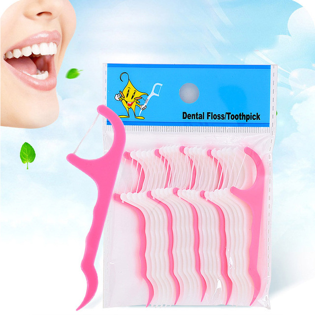 25 sztuk jednorazowa nić dentystyczna Oral Gum do pielęgnacji i czyszczenia zębów - Wianko - 1