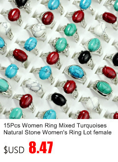 10 sztuk pięknych akrylowych pierścieni regulowanych posrebrzanych R053 - Wianko - 56