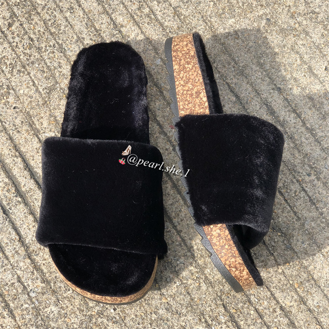 Kapcie damskie z sztucznego futra lisa 2021 damskie buty outdoorowe komfortowe projektantki damskie buty z królikiem - Wianko - 11