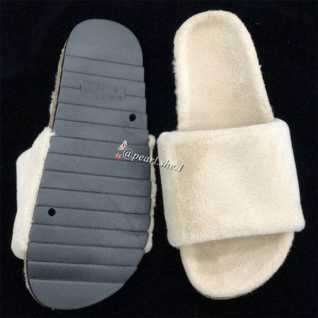 Kapcie damskie z sztucznego futra lisa 2021 damskie buty outdoorowe komfortowe projektantki damskie buty z królikiem - Wianko - 18