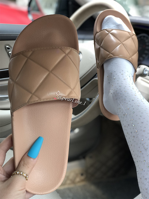 Kapcie damskie z sztucznego futra lisa 2021 damskie buty outdoorowe komfortowe projektantki damskie buty z królikiem - Wianko - 5